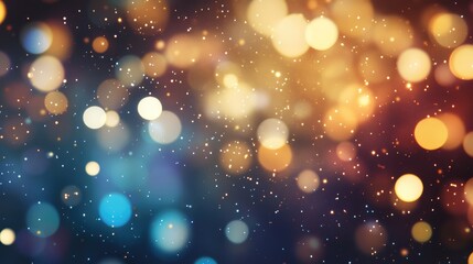 Sticker - Colorful bokeh texture with defocused sparkling lights for a festive atmosphere