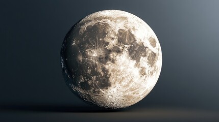 Wall Mural - Full moon isolated on transparent background
