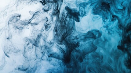 Sticker - Blue and Grey Swirling Smoke Square Crop