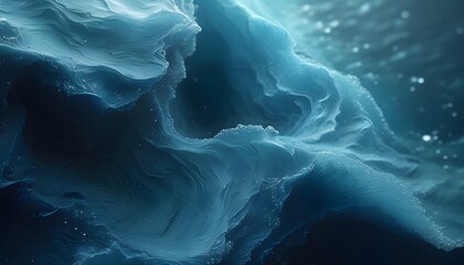 Wall Mural - Tranquil Deep Blue Abstract Texture Evoking Oceans Mystery and Vastness