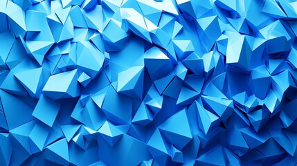 Poster - blue low poly background