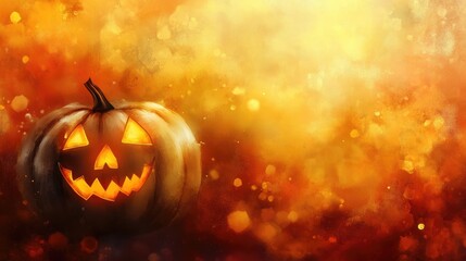 Canvas Print - Halloween pumpkin background