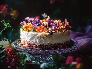 Poster - cake with flowers