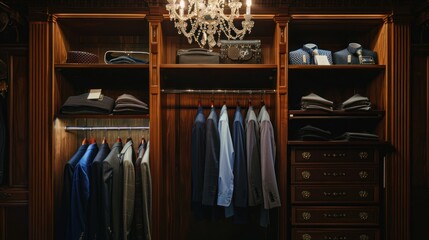 Sticker - Well-Organized Closet with Suits and Shirts