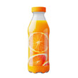 © Usman - Transparent juice bottle with space for branding and vibrant label designs, png, transparent background.