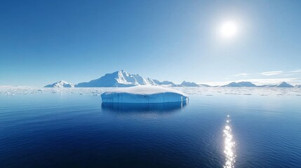 Wall Mural - Antarctic glaciers, polar freeze, cold and icy.