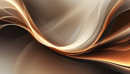 Dynamic Abstract Waves of Brown Light in Modern Cyberspace Design