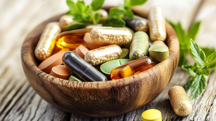 Natural herbal pills for detox and immunity support