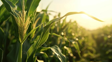 Poster - Corn Field at Sunset