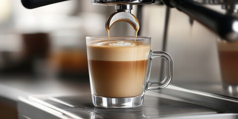 Freshly Brewed Coffee in Professional Machine | Cafe Beverage, Perfect Morning Coffee