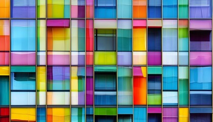 Poster - Vibrant Close-Up of Multicolored Window, Dynamic Background Texture