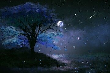Wall Mural - moon and clouds
