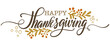 © sense - happy thanksgiving lettering calligraphy text brush vector Eps