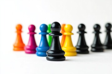 Poster - Business management on solid white background, single object