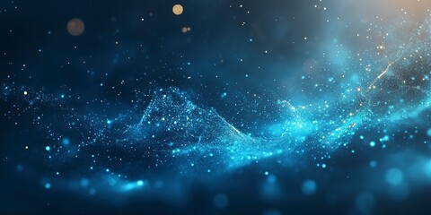 Wall Mural - digital blue ai wallpaper with grey and blue and a blurry background