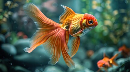 Goldfish in Aquarium.