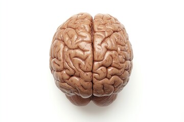 Poster - Human brain on solid white background, single object