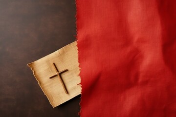 Happy good friday celebration concept with crown of thorns, bible, christian cross and copy space