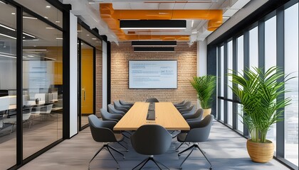 Wall Mural - Empowering Collaboration through Diverse Perspectives in Office Meetings