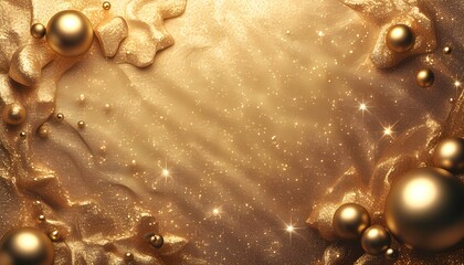 Wall Mural - Elegant Gold Glitter Texture for Greeting Cards and Invitations Design