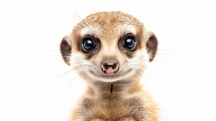 Wall Mural - A Close-up Portrait of a Curious Meerkat