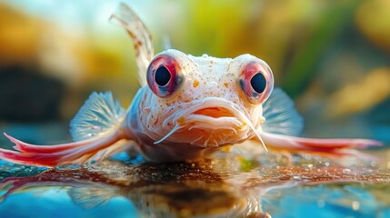 Wall Mural - Close Up of a Red-Eyed Fish.