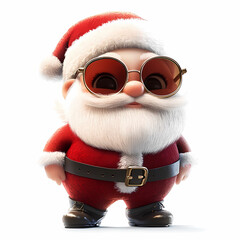 Wall Mural - Cartoon santa with sunglasses 