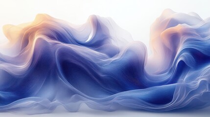 dynamic blue wave pattern on crisp white background abstract fluid forms create sense of motion and energy clean modern aesthetic with subtle gradients