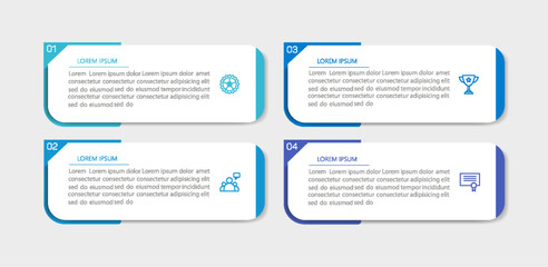 Wall Mural - business infographic design template with 4 options, steps or processes. can be used for workflow la