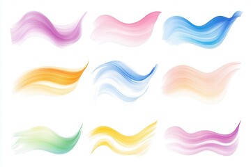 Wall Mural - abstract color rainbow gradient shapes set.