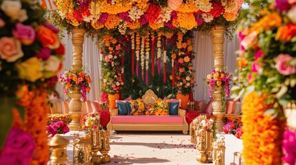 Colorful traditional Indian wedding ceremony