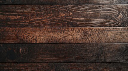 Poster - Dark Oak Wood Planks from a Top Down View