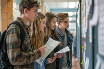 Poster - A group of friends and peers standing together, great for social media posts or editorial use