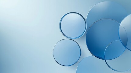 Poster - Abstract blue circle background with multiple varying sized circles, representing unity, connection, and growth.