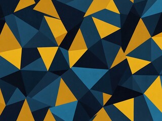 Blue and yellow abstract geometric vector background.