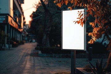 Leinwandbilder - A simple street sign with a blank space on one side