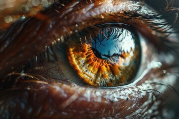 Poster - A close-up shot of a person's eye with detailed features