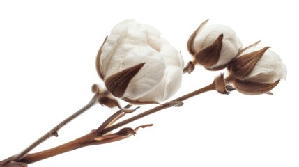 Poster - A close-up view of cotton flowers in bloom