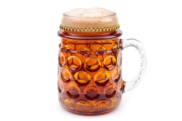 Aufkleber - A glass mug filled with liquid sits on a table, ready to be used