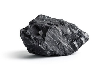 Poster - A large rock sits on a clean white surface