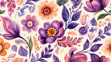 Wall Mural - seamless floral pattern