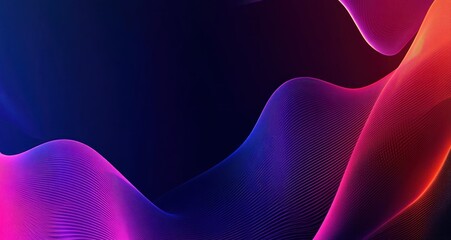 Wall Mural - Abstract Neon Waves