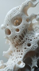 Wall Mural - abstract organic texture: cellular structure in white