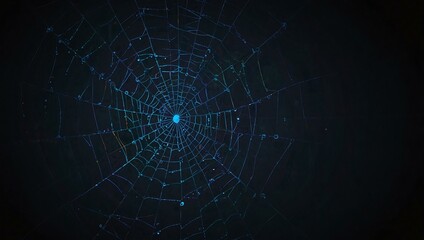 Digital spider web illustration.
