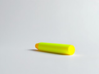 Poster - A Lone Fluorescent Highlighter on a Sterile White Surface   Macro Photography