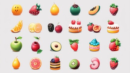 Poster - A variety of colorful fruits arranged on a table