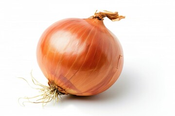 Canvas Print - A single onion sitting on a white surface