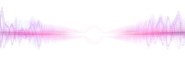 Poster - Abstract 3D Rendered Radio Frequency Light Wave on White Background