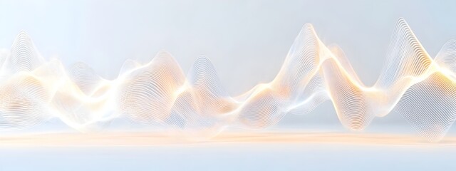 Poster - Abstract Light Wave Pattern Dynamic 3D Rendered Image of Electromagnetic Wave Formation