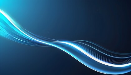 Wall Mural - Futuristic Blue Gradient Waves: A High-Tech Abstract Background for Business and Design Presentations